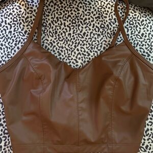 Small Brown Offline Crop Top